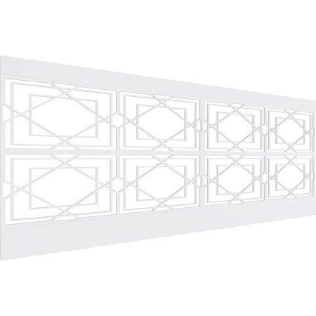 Ekena Millwork 36"H x 94 1/2"W Lakewood PVC Wainscot Paneling Kit WPK36X94LWD